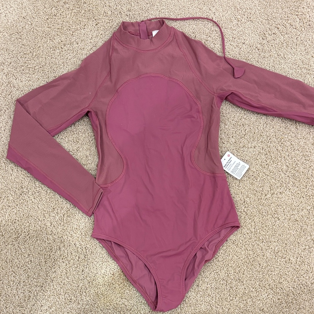 lululemon athletica Kids Long Sleeve Mauve Bodysuit